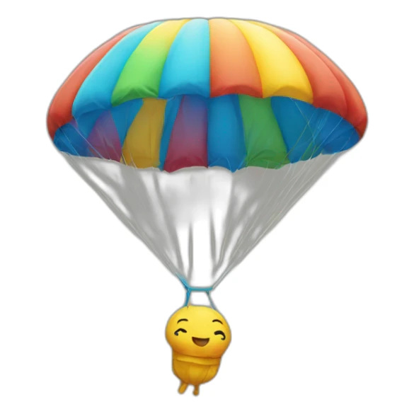 Caca qui fait du parachute sticker
