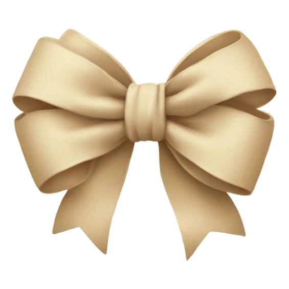 beige bow sticker