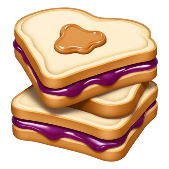 Peanut butter and jelly sandwich sticker