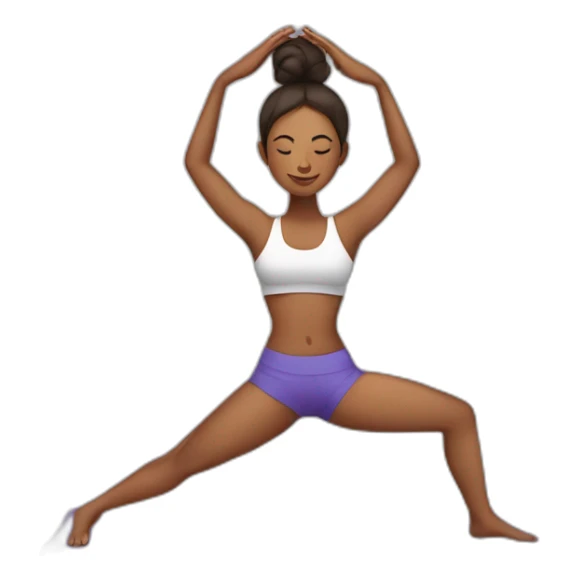 yoga woman with men sticker
