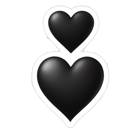 Black heart sticker