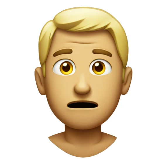A person shaped emoji looking lost and confused sticker
