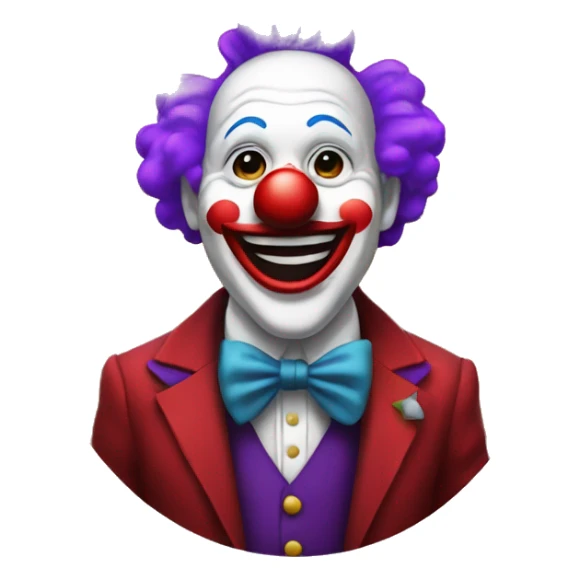 Clown in formal attire  sticker