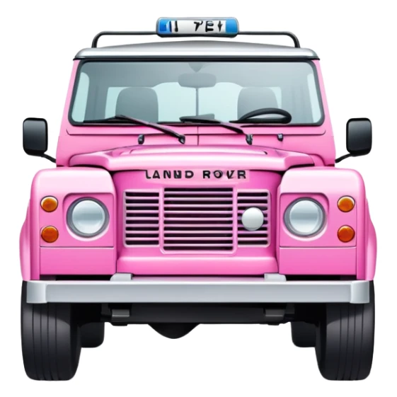 Pink Land Rover with HAIRDRESSER number plate sticker