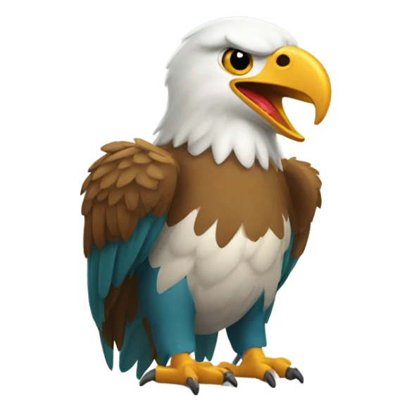 Un águila con una corona en la cabeza sticker