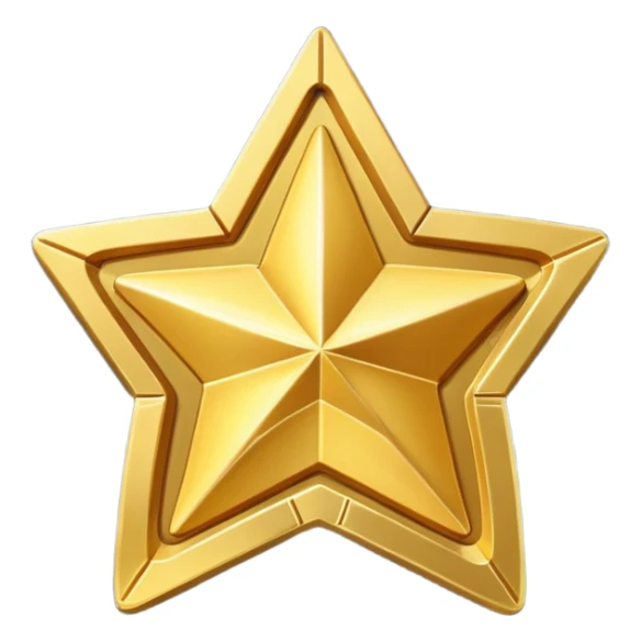 A cute 3D Stylized icon of Star Ticket for game sticker