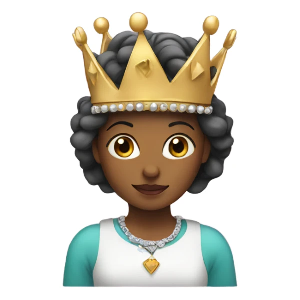 Girl with crown sticker