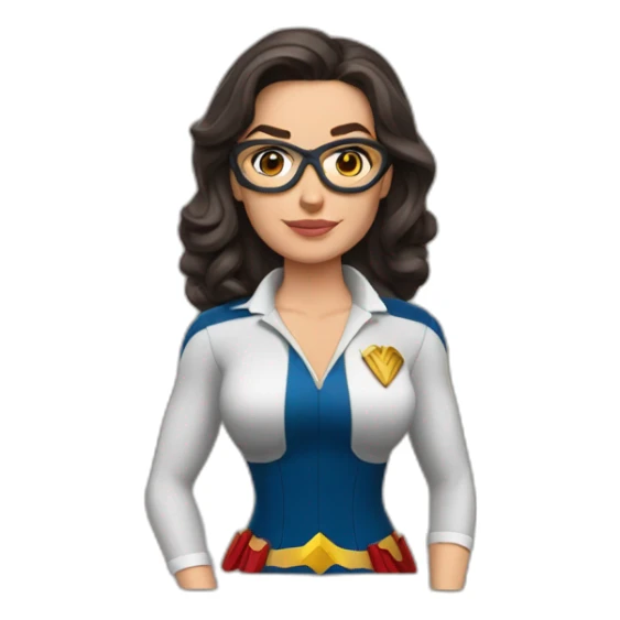 Brunette Wonder Woman teacher sticker