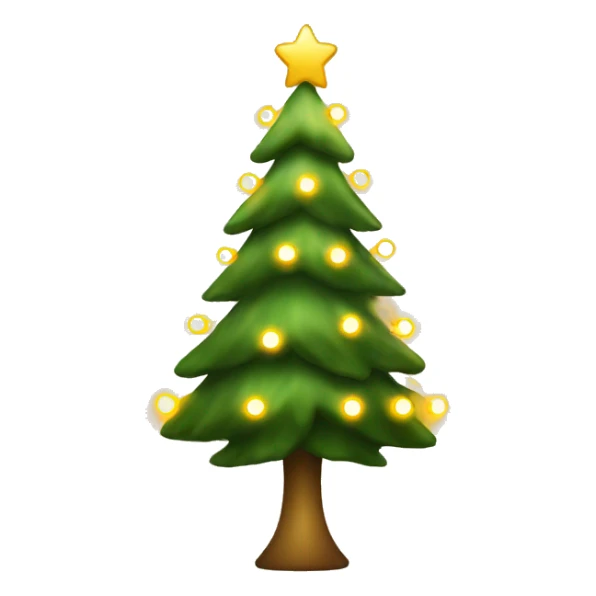 Christmas tree with golden lights smaller sticker