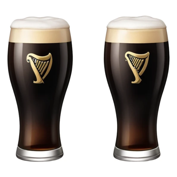 2 glasses of Guiness cheering sticker