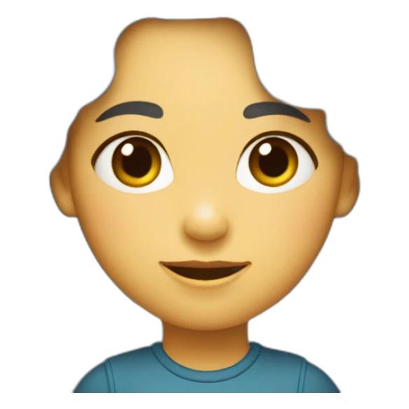 Fille sans lunettes cheveux frisés sticker