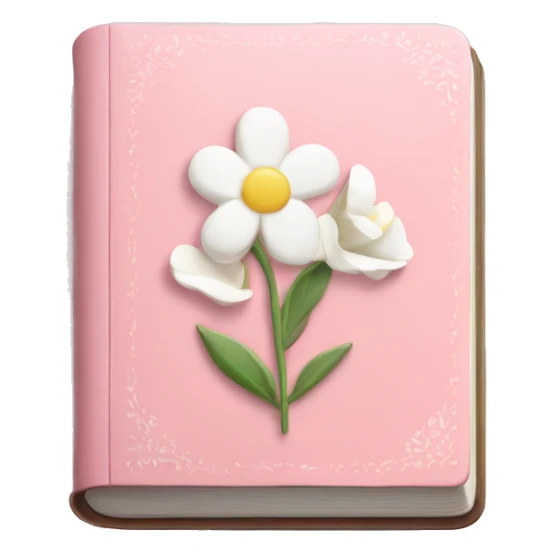 Soft pink bible with white flowers  sticker