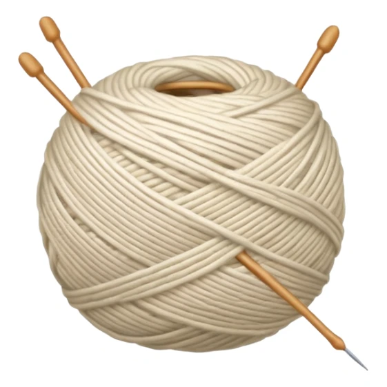 ball of knitting thread lmilk colour sticker