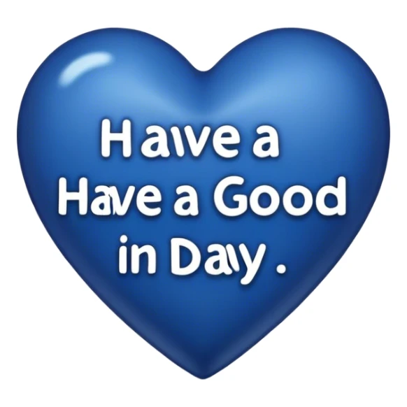 Dark blue heart with the words Have a Good Day in the middle sticker