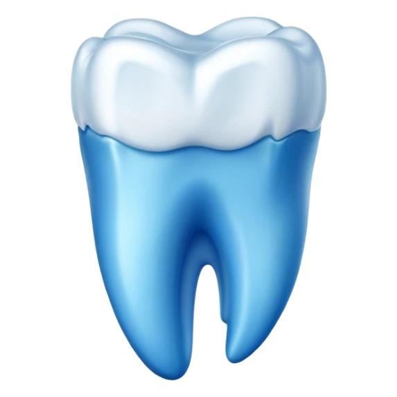 Plane Tooth made of blue wax sticker