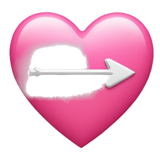 Pink heart with a arrow in it sticker