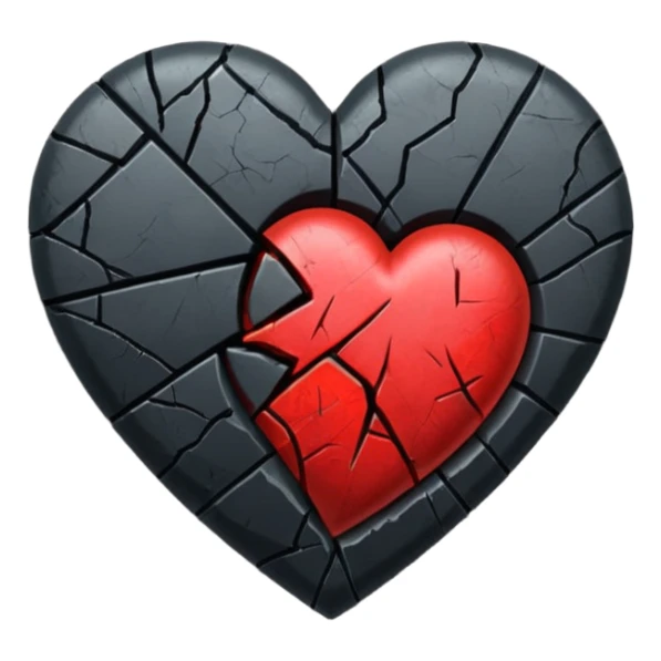 Corazón roto negro sticker