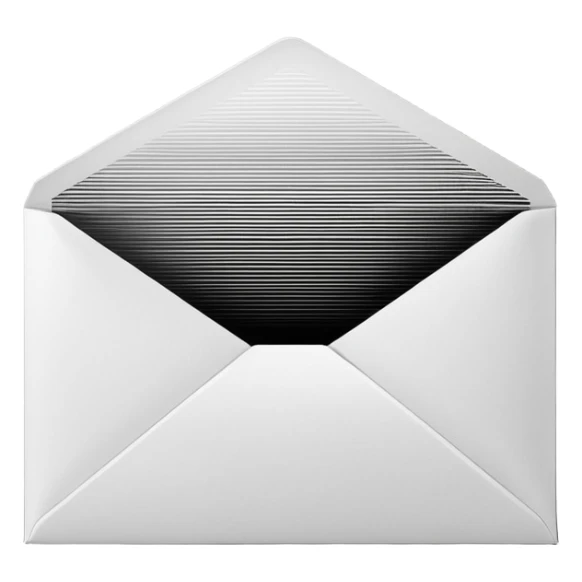 Open envelope + blank card, copperplate engraving + micro-stipple, pure black on pure white, crosshatch shading only, sharp, chiaroscuro + volumetric rays, tiny #fbcfe8 glow highlights --ar 16:9 --style raw --no 3d, glossy, gradients, gray, sepia, text sticker