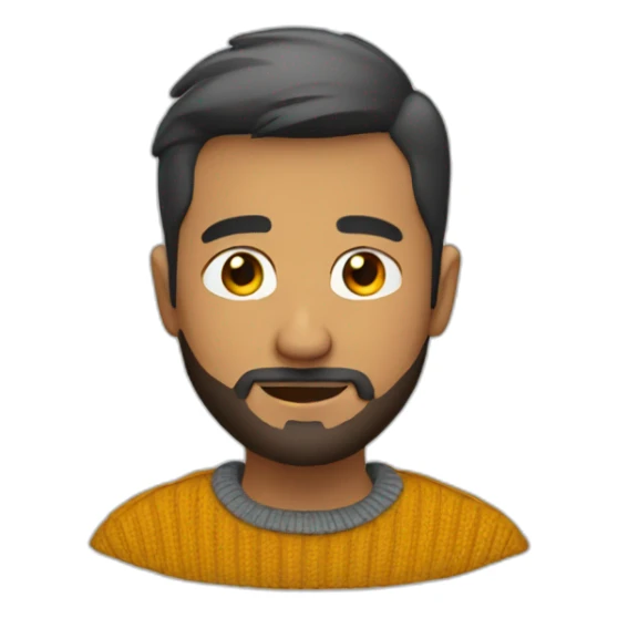 guy with a short haircut short beard in a sweater sticker