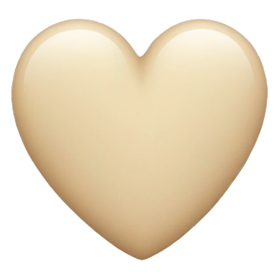 beige heart sticker