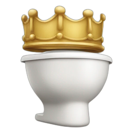 king toilet sticker