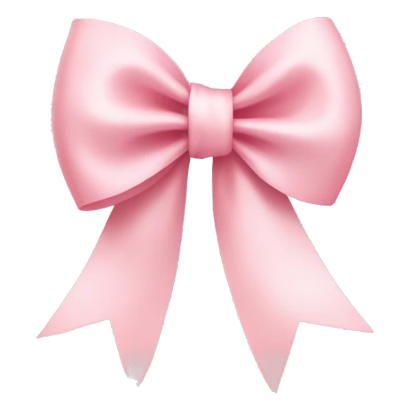 light pink ribbon bow sticker