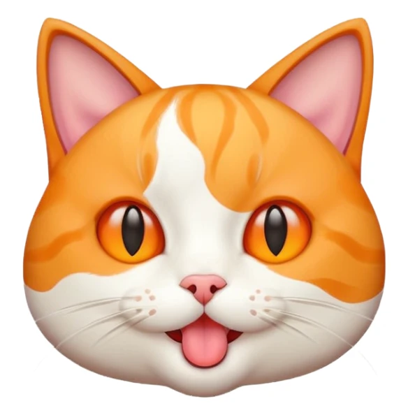 Cat with tongue out super cute sticker