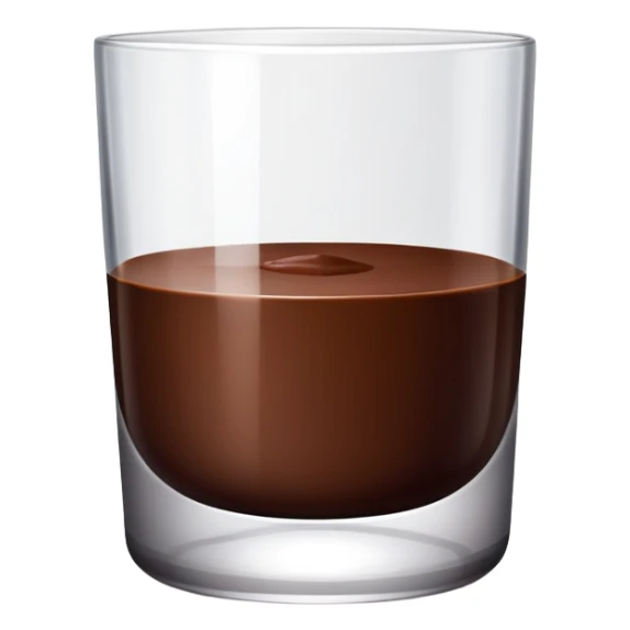 Chocolate pudding in a high ball glass sticker