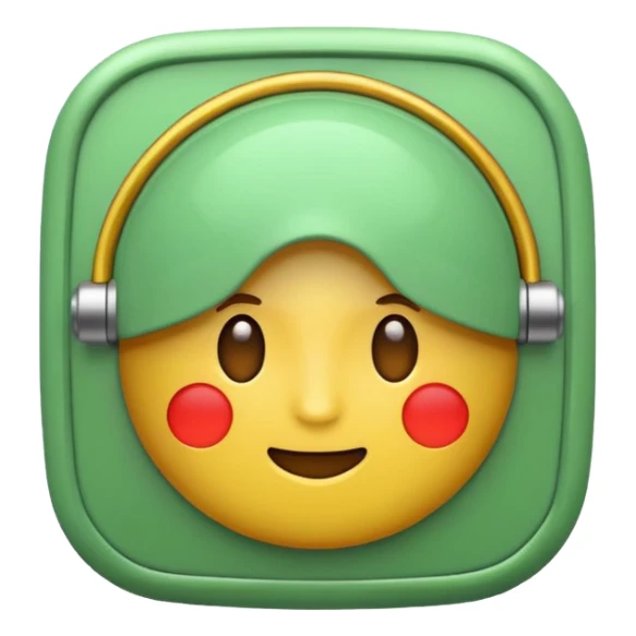 make the alarm sign in light green color emoji sticker