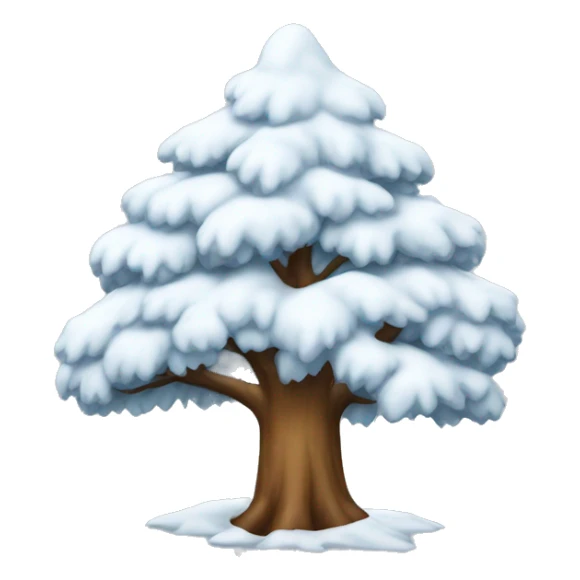 Snowy tree sticker
