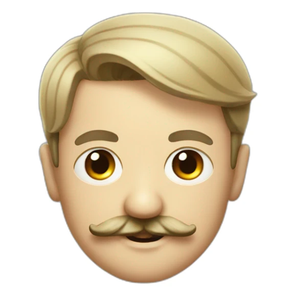 hitler avec une toute petite moustache sticker