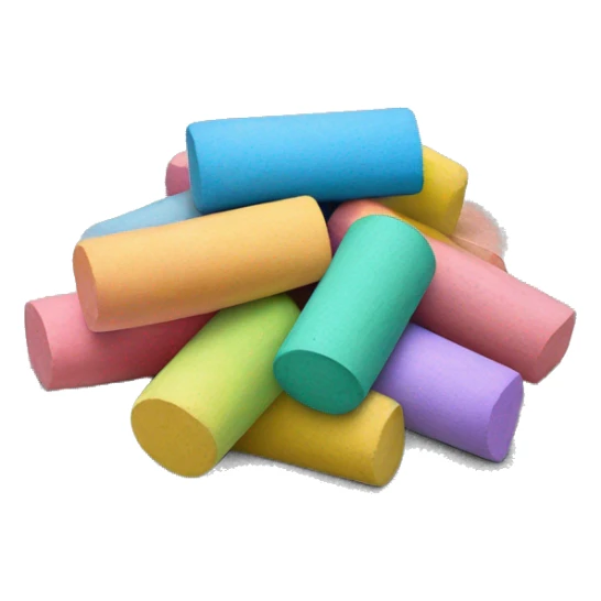 Pile of sidewalk chalk sticker