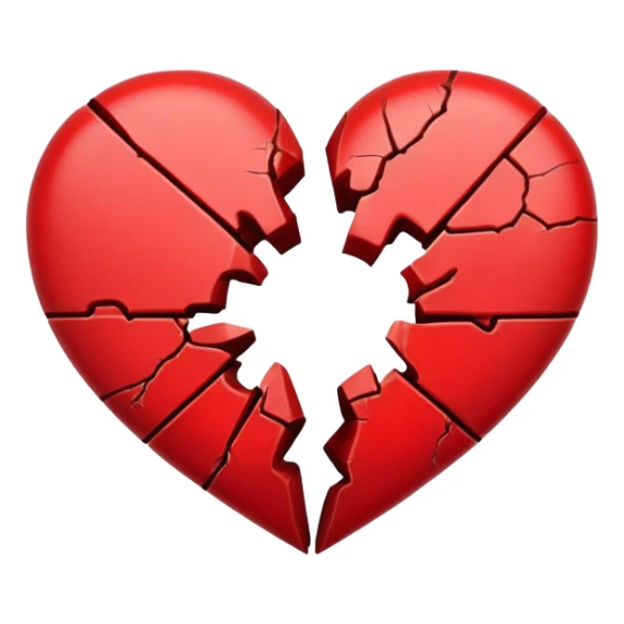 One half of a broken heart sticker