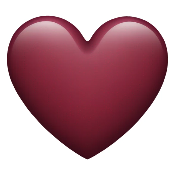 Burgundy heart  sticker