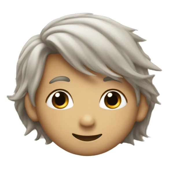 Tucking hair behind the ear amd looking up with a smile sticker