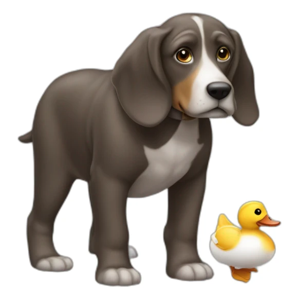 Chien sur un canard sur un éléphant sticker