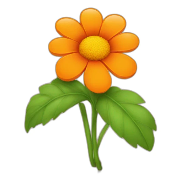 Flower inside an orange sticker