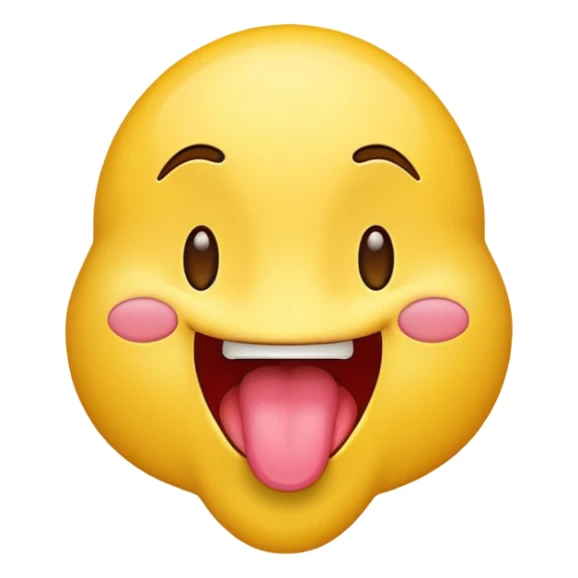 emoji with tongue out upwards like the trend sticker