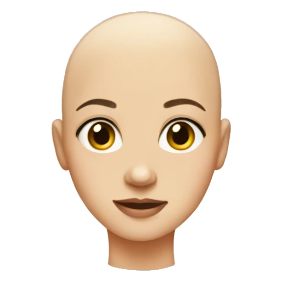 bald girl sticker
