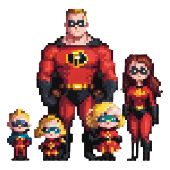 Incredibles superhero family sticker