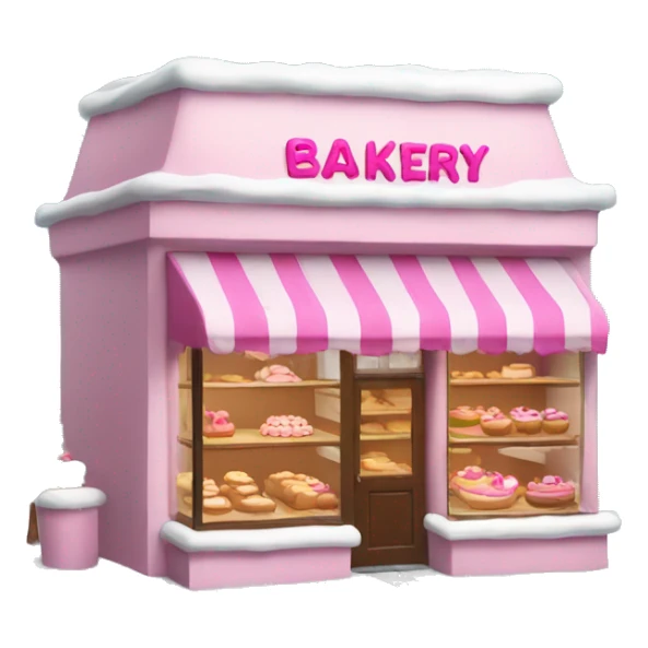 Bakery at Christmas with pink accents sticker