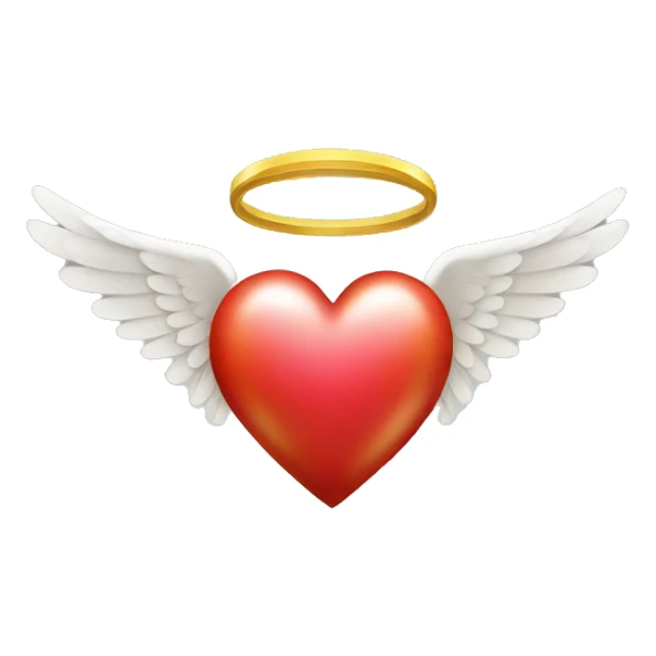 heart with wings and halo sticker