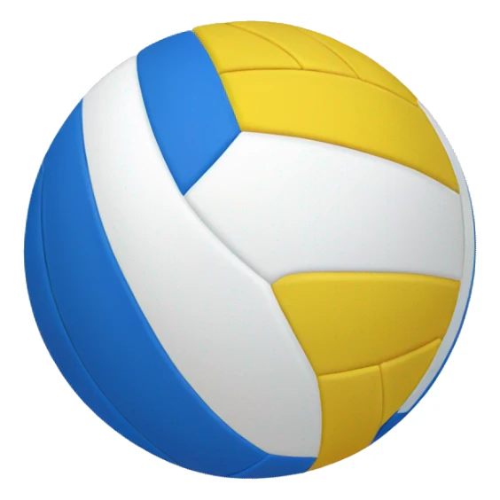 Volleyball ball yellow and blue and white sticker