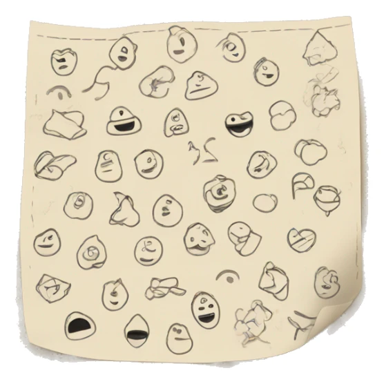 Paper with doodles on it  sticker