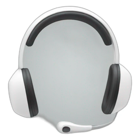 White headset sticker