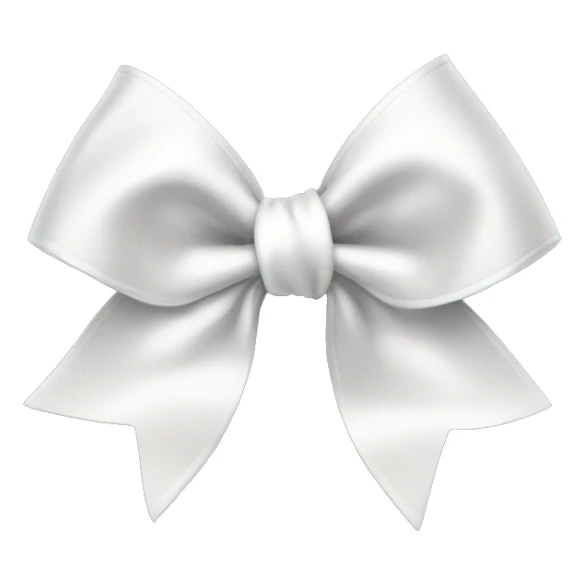 white satin bow sticker