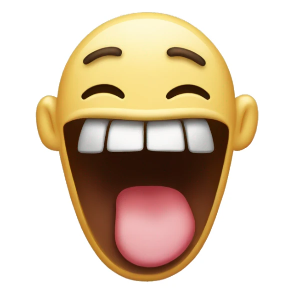 Closed mouth tongue out mocking emoji  sticker