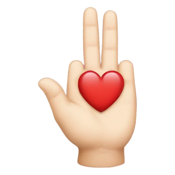 heart using finger but the pinky finger is straight  sticker
