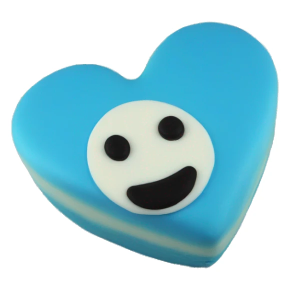 Coeur fondant bleu et noire sticker