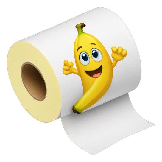  banana toilet paper  sticker